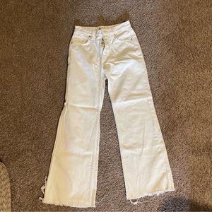 NWOT Free People white wide leg jeans size 25